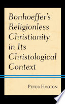 A Study of Bonhoeffer's concept of religionless Christianity