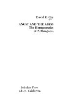 Angst and the abyss : the hermeneutics of nothingness
