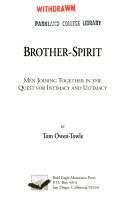Brother-spirit : men journeying together in the quest for intimacy and ultimacy