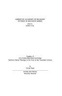 Culture-protestantism : German liberal theology at the turn of the twentieth century