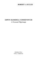 Erwin Ramsdell Goodenough, a personal pilgrimage