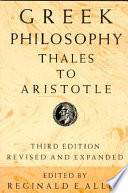 Greek philosophy : Thales to Aristotle