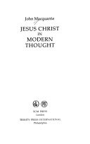 Jesus Christ in modern thought