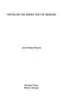 Notes on the Greek text of Genesis