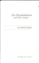 On disobedience and other essays