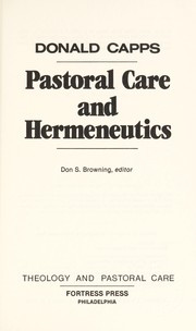 Pastoral care and hermeneutics