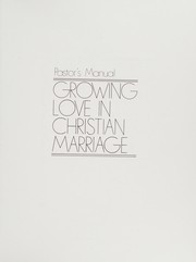 Preparing for Christian marriage, pastor's manual
