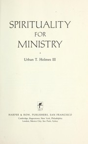 Spirituality for ministry