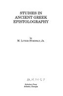 Studies in ancient Greek epistolography