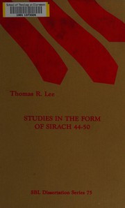 Studies in the form of Sirach 44-50