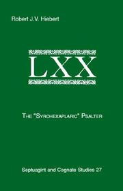 The "Syrohexaplaric" psalter