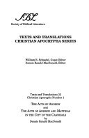 The Acts of Andrew and the Acts of Andrew and Matthias in the city of the cannibals