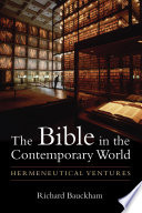 The Bible in the contemporary world : hermeneutical ventures