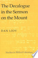 The decalogue in the Sermon on the Mount