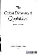 The Oxford dictionary of quotations.